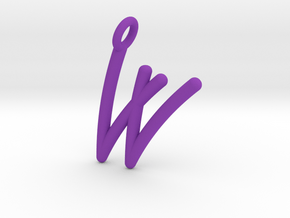W in Purple Processed Versatile Plastic