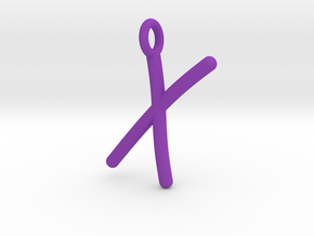 X in Purple Processed Versatile Plastic