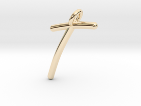 T in 14K Yellow Gold