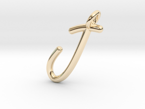 J in 14K Yellow Gold