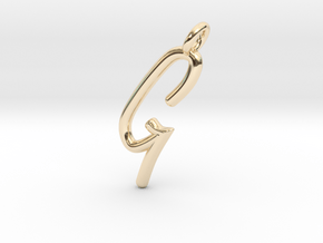 G in 14k Gold Plated Brass