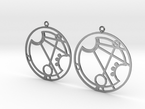 Marissa - Earrings - Series 1 in Fine Detail Polished Silver