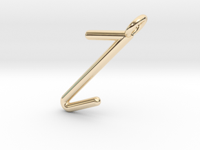 Z in 14K Yellow Gold