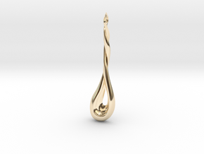 Twisting Pendant in 14k Gold Plated Brass