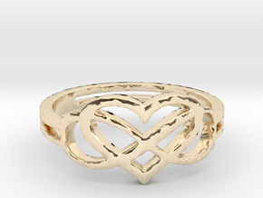 Forever Love Ring Ring Size 7 in 14k Gold Plated Brass