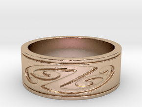 Jean Ring Size 9 in 14k Rose Gold Plated Brass