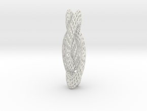 Knot Pendant in White Natural Versatile Plastic
