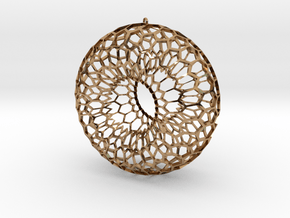 Honeycomb Torus Pendant in Polished Brass