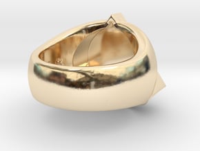 Saint Vitus Ring Size 12 in 14k Gold Plated Brass