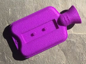 Hot Water Bottle Brooch in Purple Processed Versatile Plastic