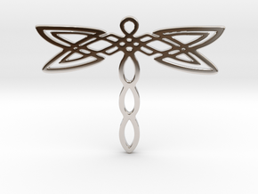 Dragonfly pendant in Rhodium Plated Brass
