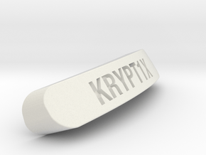 KRYPT1X Nameplate for SteelSeries Rival in White Natural Versatile Plastic