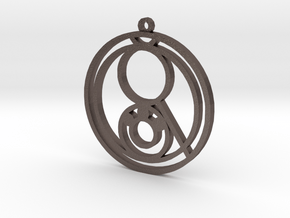 Lena - Necklace in Polished Bronzed Silver Steel
