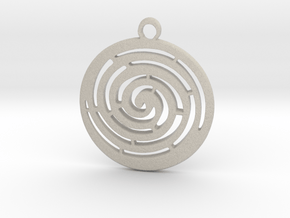 Spiral maze pendant  in Natural Sandstone