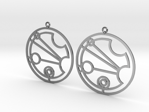 Justina - Earrings - Series 1 in Fine Detail Polished Silver