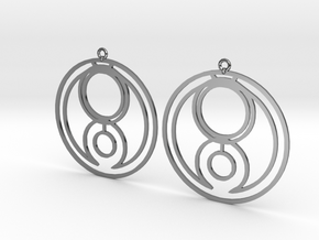 Genna - Earrings - Series 1 in Fine Detail Polished Silver