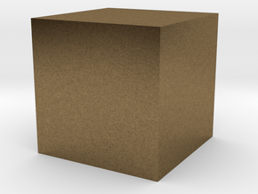 A Cube in Natural Bronze