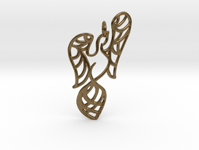 Openwork phoenix Pendant in Natural Bronze