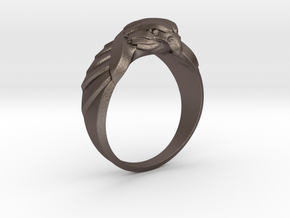 Eagle Ring 19mm in Polished Bronzed Silver Steel