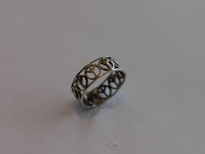8 Peace Ring  Ring Size 7 in Polished Silver