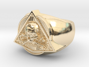 Saint Vitus Ring Size 5 in 14k Gold Plated Brass