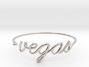 VEGAS Wire Bracelet (Las Vegas) in Rhodium Plated Brass