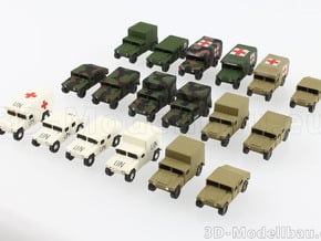 1/220 z-scale Humvee HMMWV Hummer 4 types in Tan Fine Detail Plastic