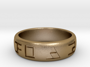 Hylian Hero's Band - 6mm Band - Size 7.5 in Polished Gold Steel