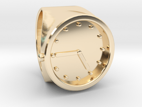 Clock ring size 9.5 in 14k Gold Plated Brass