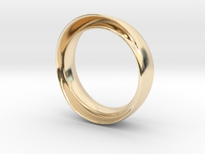 'Endless Flow' - 16.5cm / 0.65" - Size 6 in 14k Gold Plated Brass