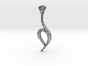 Neda Symbol (hammered texture) in Polished Silver