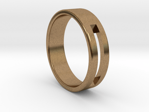 Minimalistic Mens Band  in Natural Brass