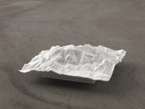 4''/10cm Mt. Kinabalu, Malaysia in White Natural Versatile Plastic