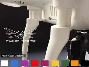 4x. DJI Phantom 16mm Leg Extender Spacer (V2) in White Processed Versatile Plastic