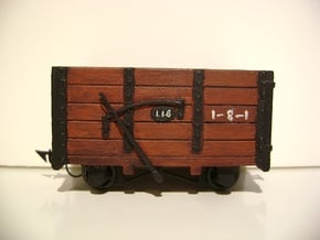 FR Wagon No. 118 5.5mm Scale in Tan Fine Detail Plastic