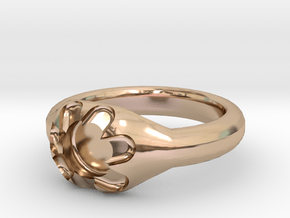 Scalloped Ring (size 7.5) in 14k Rose Gold Plated Brass