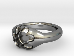 Scalloped Ring (size 7.5) in Polished Silver