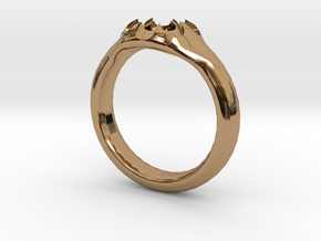 Scalloped Ring (size 5.5) in Polished Brass