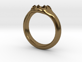 Scalloped Ring (size 5.5) in Polished Bronze