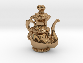 Lolita Heart Teapot Pendant in Polished Brass