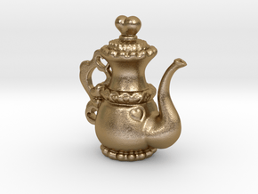 Lolita Heart Teapot Pendant in Polished Gold Steel