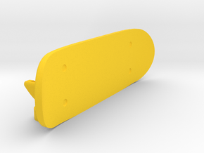 Cup-noodle lid holder in Yellow Processed Versatile Plastic
