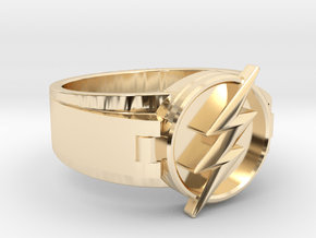 V2 Flash Ring Size 11.5 21.08mm in 14K Yellow Gold