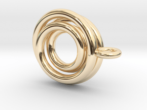 Mobious ball pendant in 14K Yellow Gold