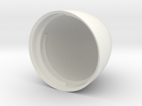 Egg V6 (30mm D x 45mm L) Bottom in White Natural Versatile Plastic