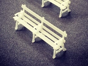 Four station benches (HO) in Smooth Fine Detail Plastic