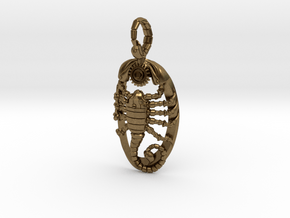 Mech Scorpion Pendant in Natural Bronze