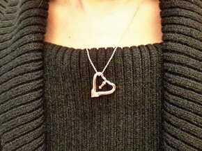 TWO HEARTS ONE LOVE in 14k Rose Gold Plated Brass
