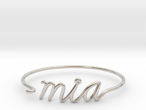MIA Wire Bracelet (Miami) in Rhodium Plated Brass