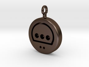 N64 His Controller Pendant in Polished Bronze Steel